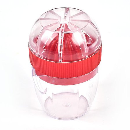 Manuell Saftpressare Bärbar Saftkopp Citron Porslin Separationspress 1 Stycke Röd