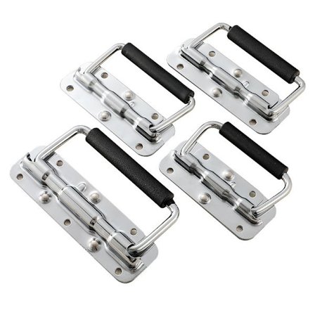 Fjäderbelastade Handtag i Rostfritt Stål, 4-pack