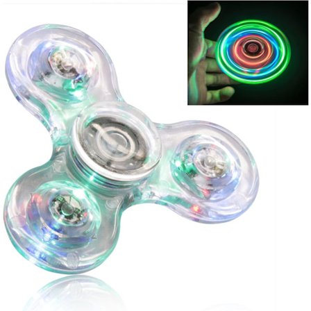 LED-ljus Fidget Spinner, Ljus Fidget Finger Toy Hand Spinner -