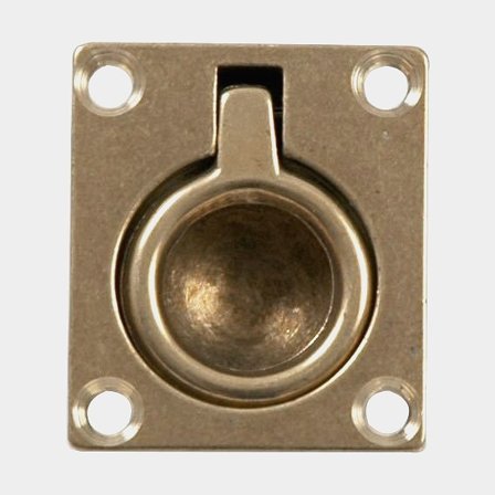 Foresti durkring med fjäder mässing, 45x39 mm