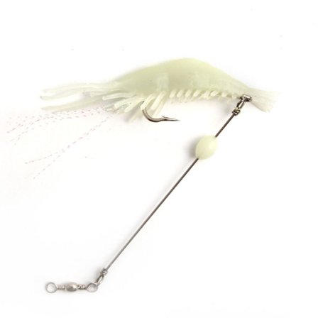 3 stk lysende perle reker agn synkende mykt lokke 6 6