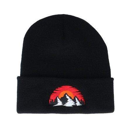 Wild Spirit - Noir cuff Bonnet - Sunset Mountain Black Cuff @ Hatstore