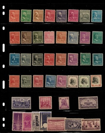 USA 1938-1939 - Postfrisk samling med 43 frimærker
