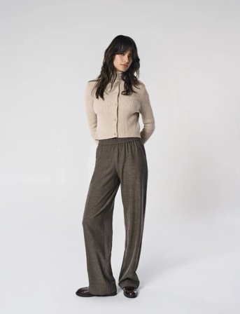 ONLY Onldell Mw Wide Pull-Up Pant Tlr Noos - Black - 34 x 32