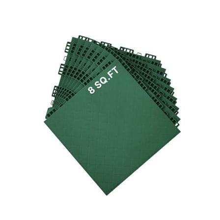 Hockey Dryland Dalles-Duoku-8 Stycken av 12 x 12 tum-En Mångsidig Tränings- och Dansyta-Grön-8 kvm/box