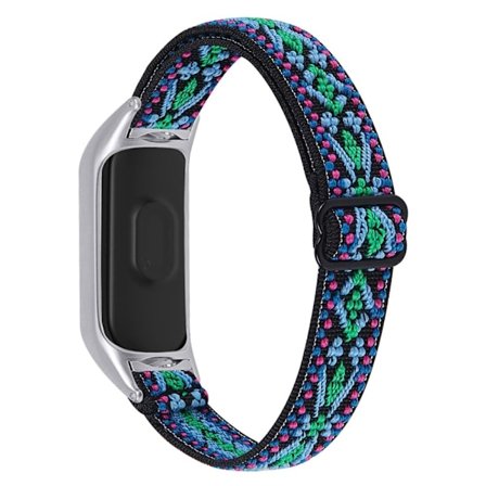 Xiaomi Mi Smart Band 4 / 3 nylon elastiskt klockarmband - Blå / Blå