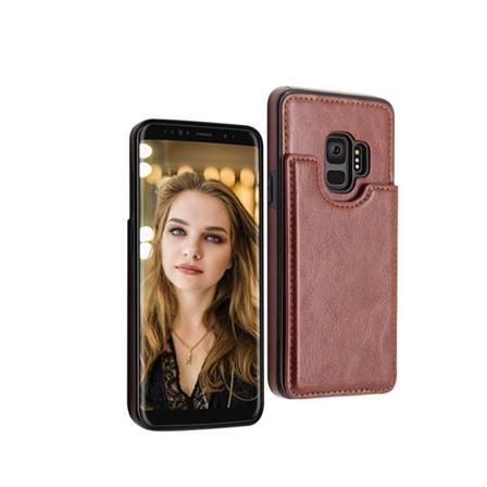 Samsung Galaxy S9:lle tarkoitettu lompakkokotelo Brun