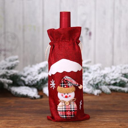 Christmas Wine Bottle Covers Holiday Wine Bottle Cover för julfestdekorationer