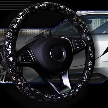 Söt 4-färgad snöflinga glänsande bilrattskydd halkfri F