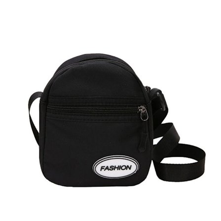 Håndveske Canvas Glidelås Veske SVART