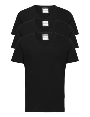 Original Men's V-Neck Tee 3-P. Black Resteröds