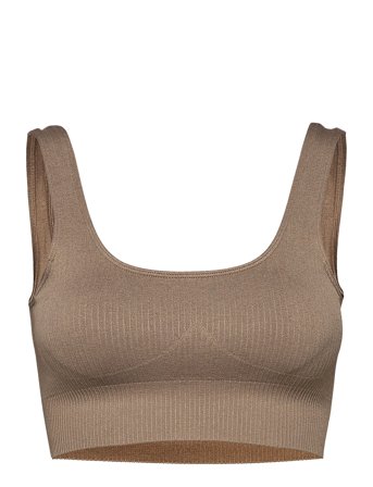 aim ́n | Espresso Ribbed Seamless Bra | XS