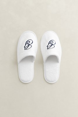 GANT - Broderte tøfler white