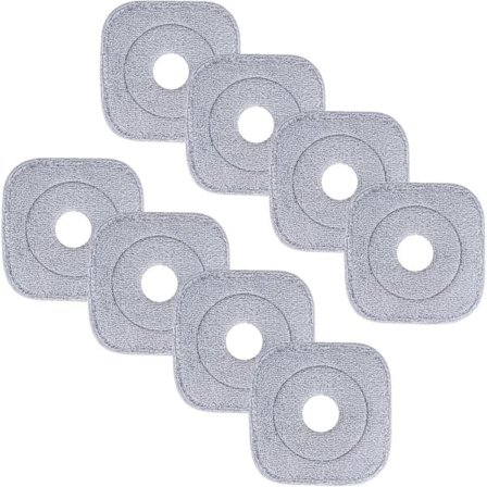 Pakke med universelle mikrofibermoppepuder til firkantet moppe og spand - vaskbare og genanvendelige erstatningsovertræk til gulvrengøring