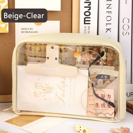 Klar Penal Penneveske BEIGE CLEAR CLEAR