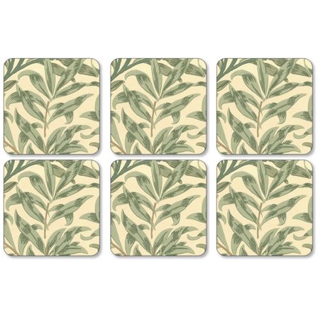 Spode Willow Bough Grønn Glassunderlag 6-pack