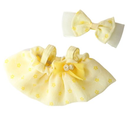 20CM Dukketøj Kjole Knotbow Suit GUL