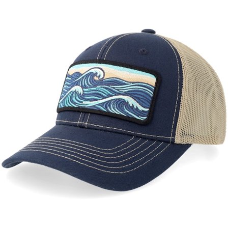 Wild Spirit - Blu trucker Cappellino - Wave Wide Patch Navy/Stone Trucker @ Hatstore