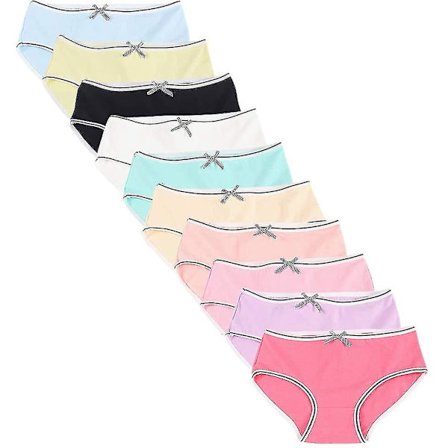 Mjuka bomullstrosor för tonårstjejer, andningsbara och bekväma underkläder, set med trosor