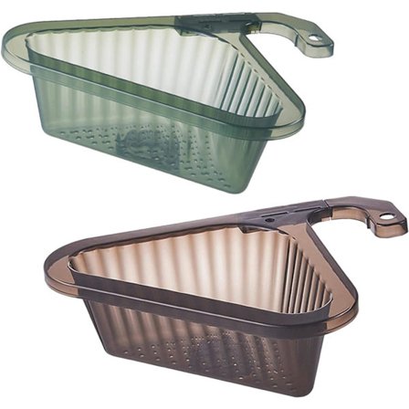 2 STK Kjøkken Trekant Filterkurv 20.5x25x8cm Vaskavløpskurv Vaskkurv i Form Kjøkken Trekant Vaskholder Kjøkken Vaskavløpskurv Filtre