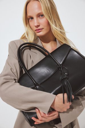 Premium Selection Leather Tassel Bag Charm - Övrigt - Svart - One Size