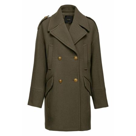 Pinko, Coat Grijs, Dames, Maat:S