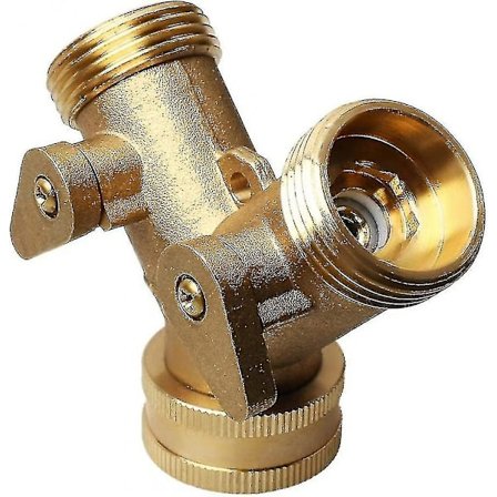 Dubbel tvättmaskinsblandare, 2-vägs Y-formad slangdispenser 3/4 tum mässingslanganslutning med justerbar