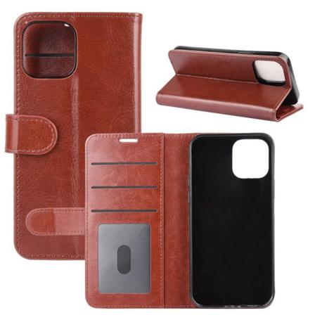 Iphone 12 Mini - Crazy Horse Fodral - Brun Brown Brun