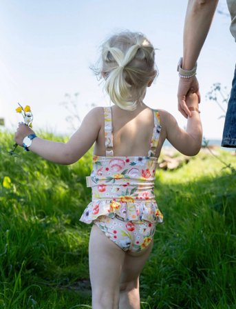 Filibabba Eva – Badedragt 1-2 År – Ocean Blossom - Pink - 1-2Y