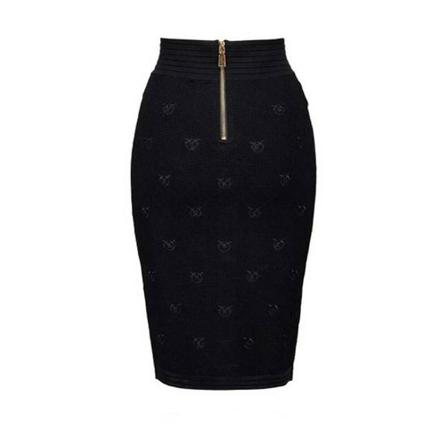 Pinko, Oviedo Gonna Jacquard 1G1704 Y7Z2 Czarny, Kobieta, Rozmiar: L