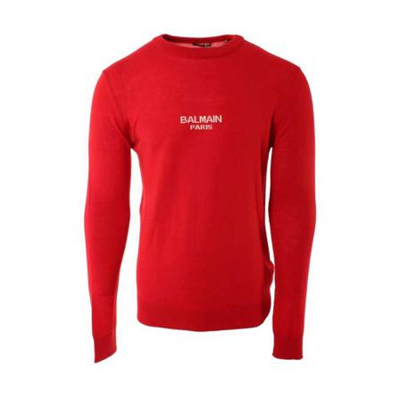 Balmain Branded Sweater Rød, Herre