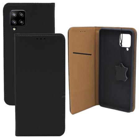 Samsung Galaxy A42 5g Plånboksfodral Äkta Läder - Svart Svart