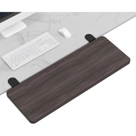 Ergonomisk Skrivebordsforlenger, 55x24 cm Punch-Free Klemme, Sammenleggbar Tastaturskuff, Bordmontert Arm- og Hvilestøtte