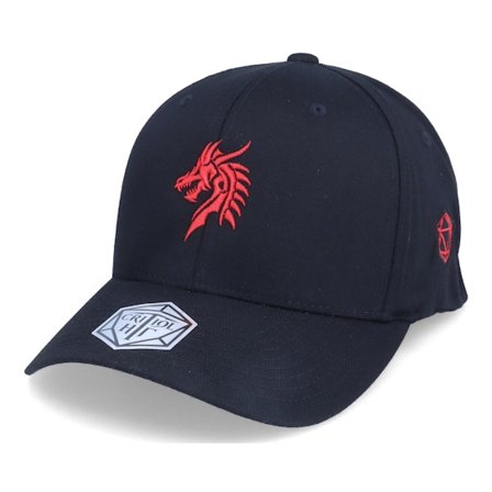 Critiql Hit - Black flexfit Czapka Z Daszkiem - Red Dragon Logo Black Flexfit @ Hatstore