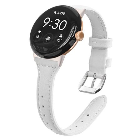 Armband i äkta läder för Google Pixel Watch 1/2/3 - Vit