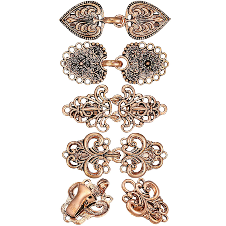 Paket med 4 Vintage Cardigan-klämmor, Virvlande Retro-tröjklämmor, Antik Kapelbroch-klämmor, Keltiska Klämmor för Kvinnor och Flickor