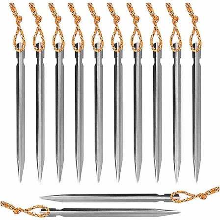 Teltplugger, Campingplugger, 12 stk Teltplugger, Campingteltplugger Aluminium Teltplugg Titanplugger V-Form Campingtelt Tilbehør-18cm