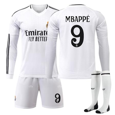 Real Madrid Barn Hjemmestøtte 2024-2025 Høst Og Vinter Nr. 9 Sokker M MBAPPE No 10 socks M