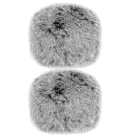 2 stycken mikrofonpälsvindskydd Muff Mic Vindskydd Fluffigt Mic-skydd för Blue Yeti Kondensator M