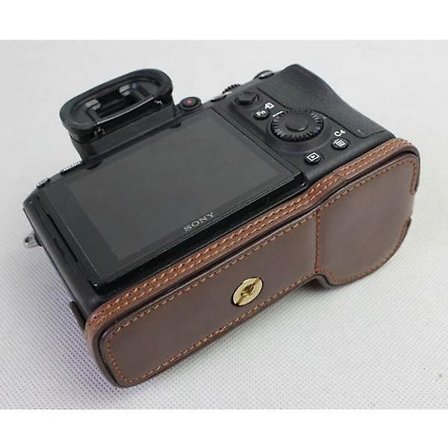 Halvt Kameraveske PU Lær Beskyttelsesveske for Sony ILCE-9/A9/A7RM3 A7RIII