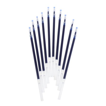 10 stk 0,38 mm gel blekk kulepenn refill svart blå rød skrivesaker