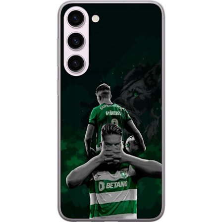 Yhteensopiva Puhelinkuori Samsung Galaxy S23+ Neonmotiivi, jossa teksti "Gaming is in my DNA" sinisenä ja punaisena tiiliseinällä, jossa loistava DNA-