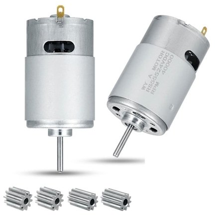 24V 40000RPM Elektrisk Motor 2-pak, Høj Hastighed Motor RS555 Børne Legetøjsbiler Motorer Børne Legetøjsbil Gearkasse Tilbehør