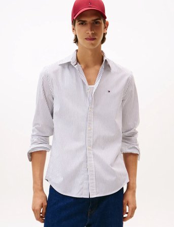 Tommy Hilfiger Core Hairline Poplin Rf Shirt - White - XXL