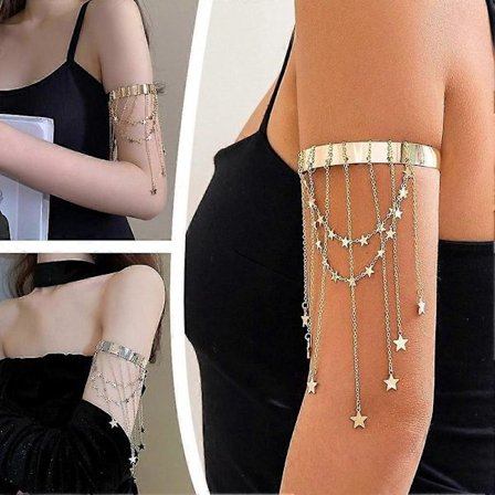 Frynse Åbne Armringe til Kvinder Armkæde Punk Kvast Smykke Armbånd