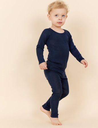 Copenhagen Colors Merino Light Knitted T-Shirt Ls - Navy - 110