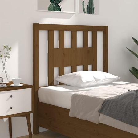 Vidaxl Sänggavel Honungsbrun 96x4x100 Cm Massiv Furu Brun
