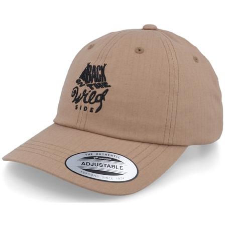 Picture - Organic Paxston Soft Cap Dark Stone Dad Cap Unconstructed Beige Cap - @ Hatstore