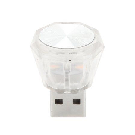 10 stk Mini USB LED-lys 5V Plug In Bil LED Interiørbelysningssett Universal for Bil Hjemmekontor Hvitt Lys