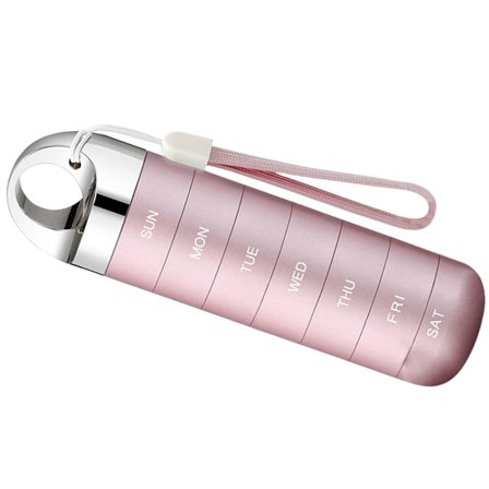 Kannettava 7-osainen metallinen pillerikotelo retkeilyyn ja leirintään